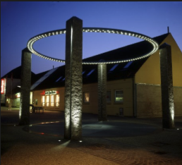 Circle of light sculpture, Frederikshavn, Denmark